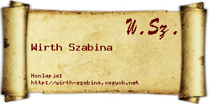 Wirth Szabina névjegykártya